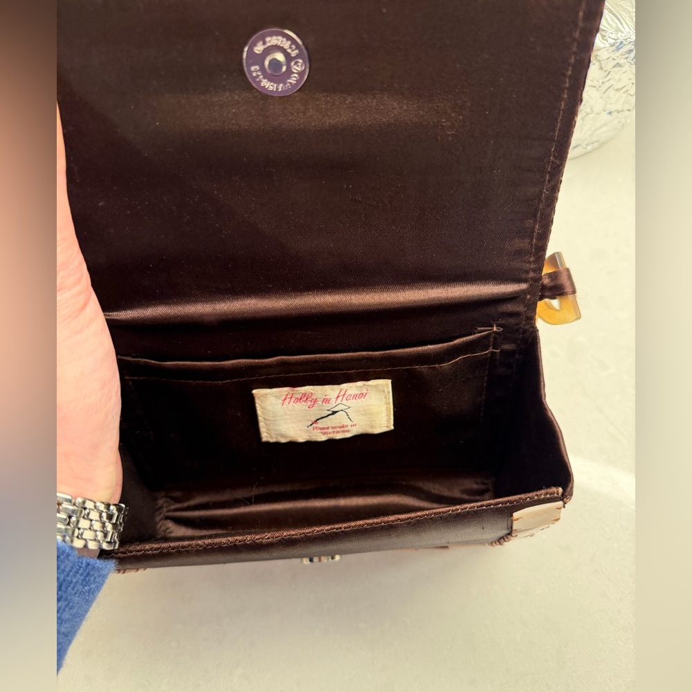 Mother of pearl hand stitched vintage bag - Picture 3 of 6